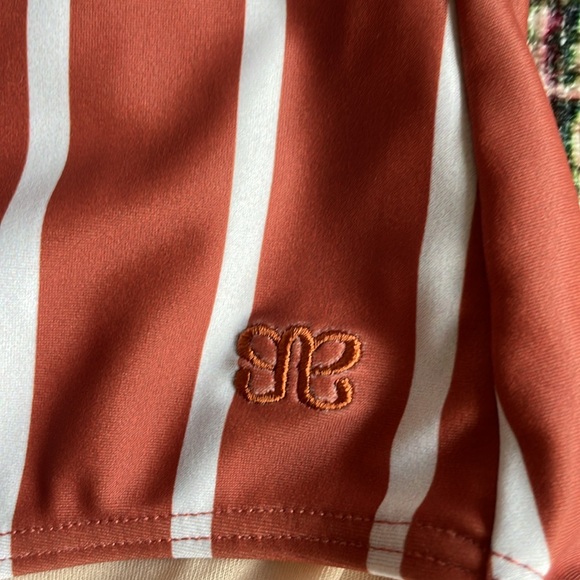 Albion Fit Ruffle Striped One Piece Swimsuit - Picture 3 of 6